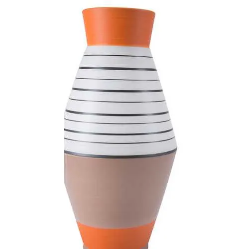 7.5" x 7.5" x 14.6" Multicolor, Ceramic, Medium Vase