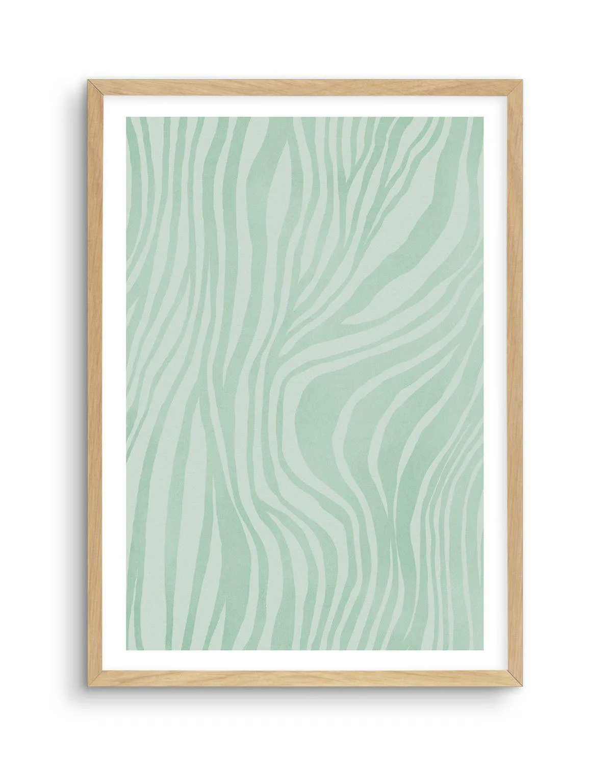 Abstract Green Lines Art Print