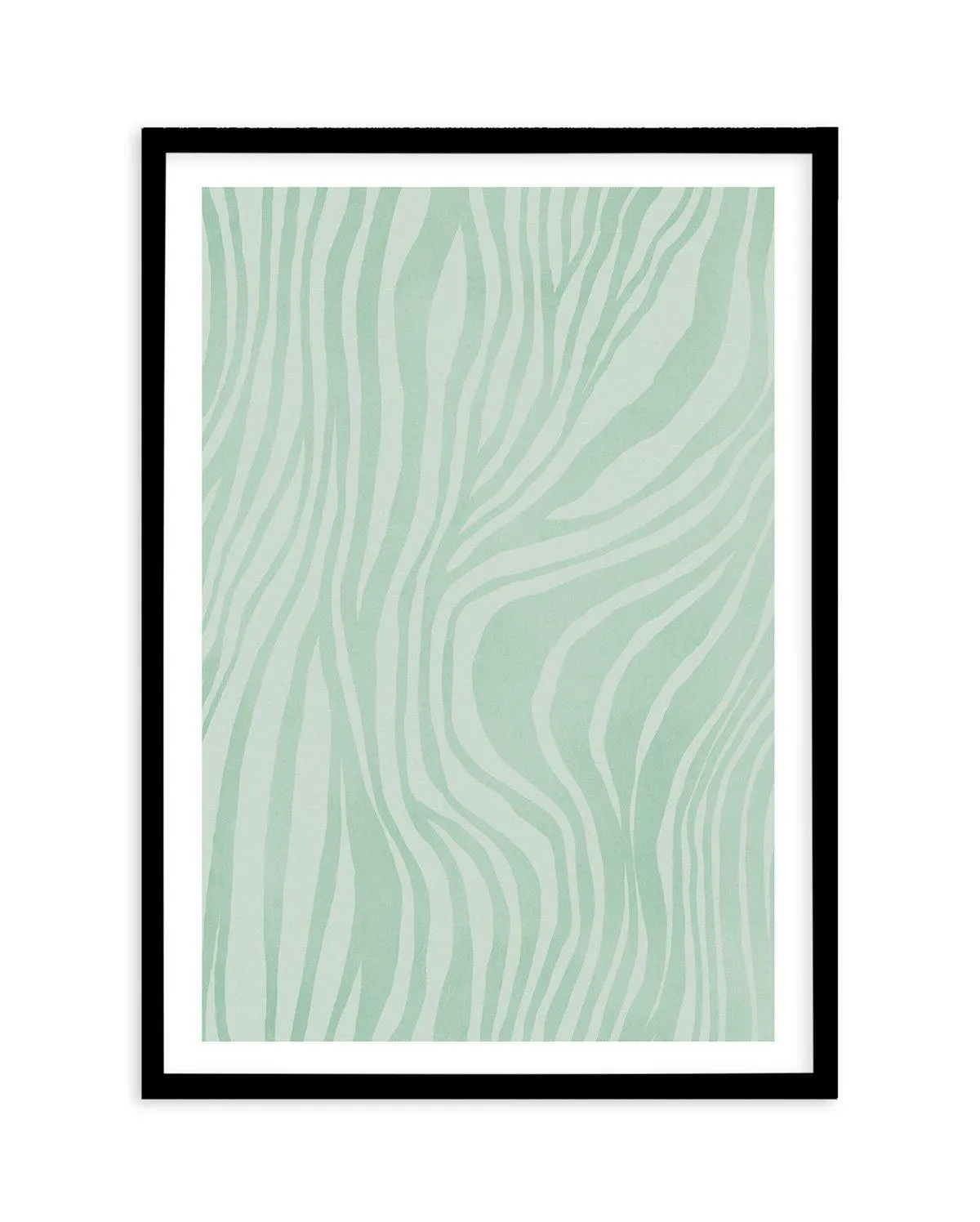 Abstract Green Lines Art Print