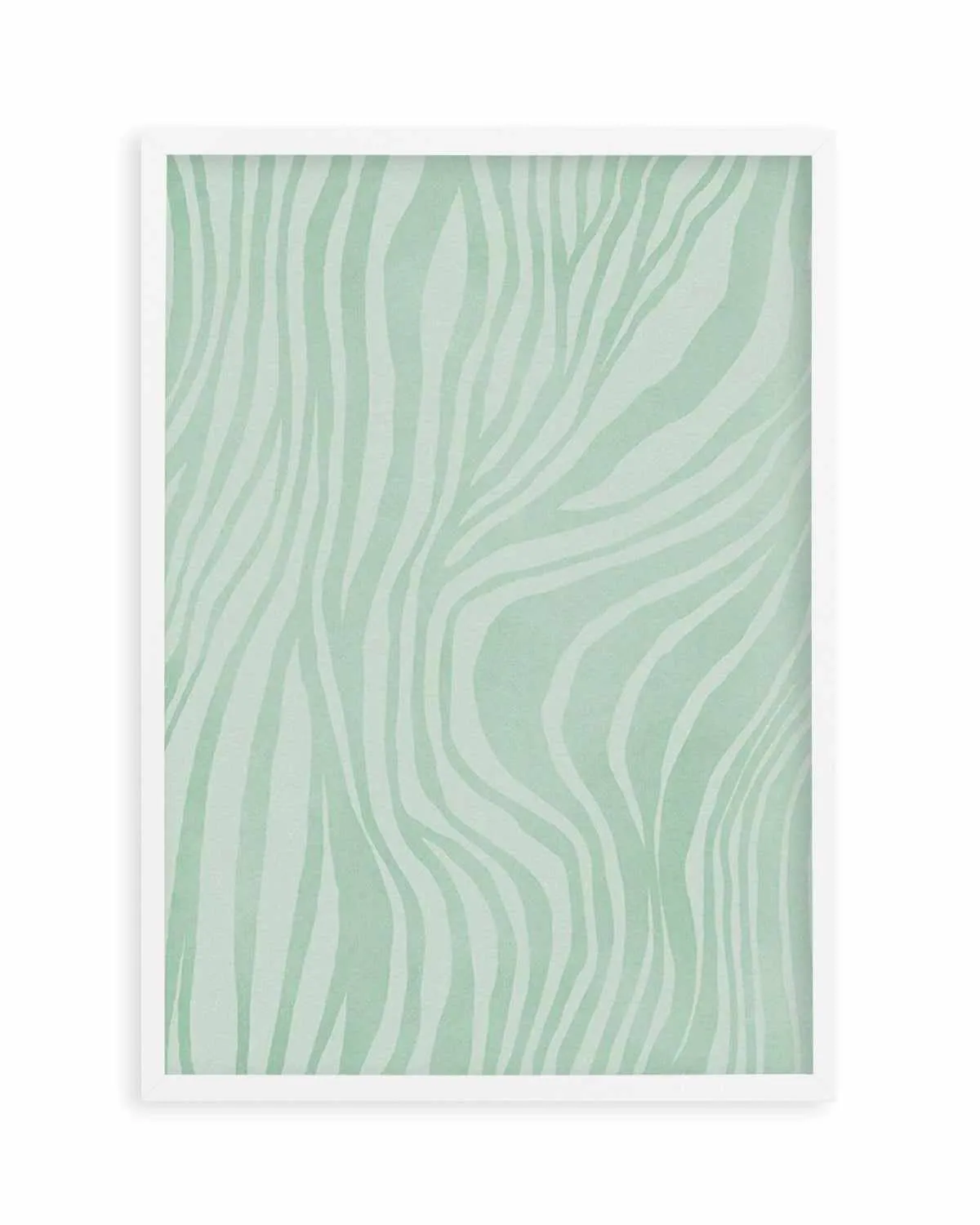 Abstract Green Lines Art Print