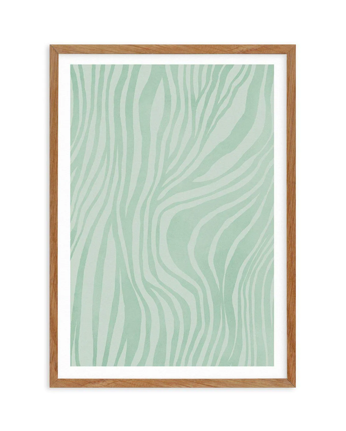 Abstract Green Lines Art Print