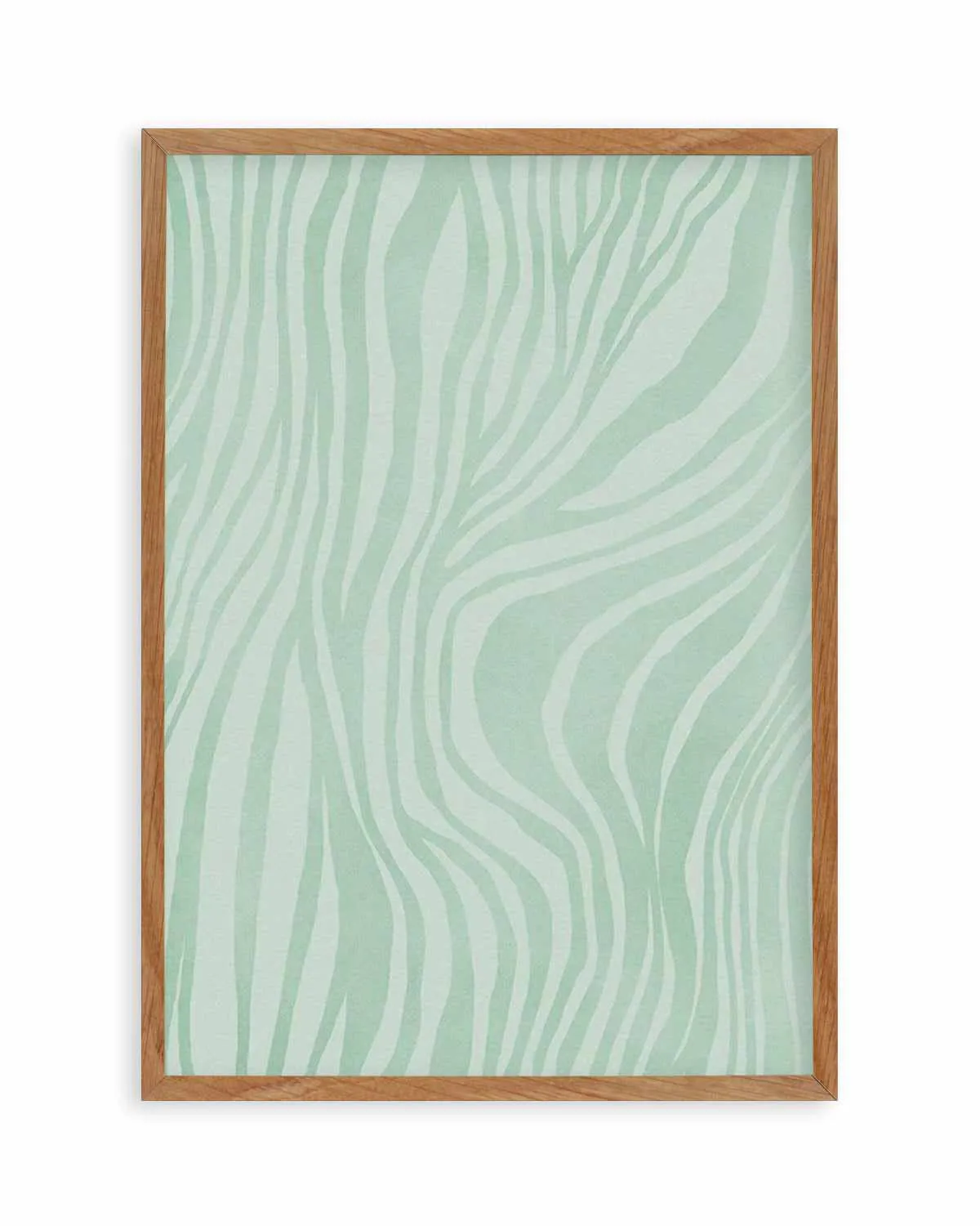 Abstract Green Lines Art Print