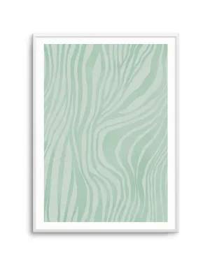 Abstract Green Lines Art Print