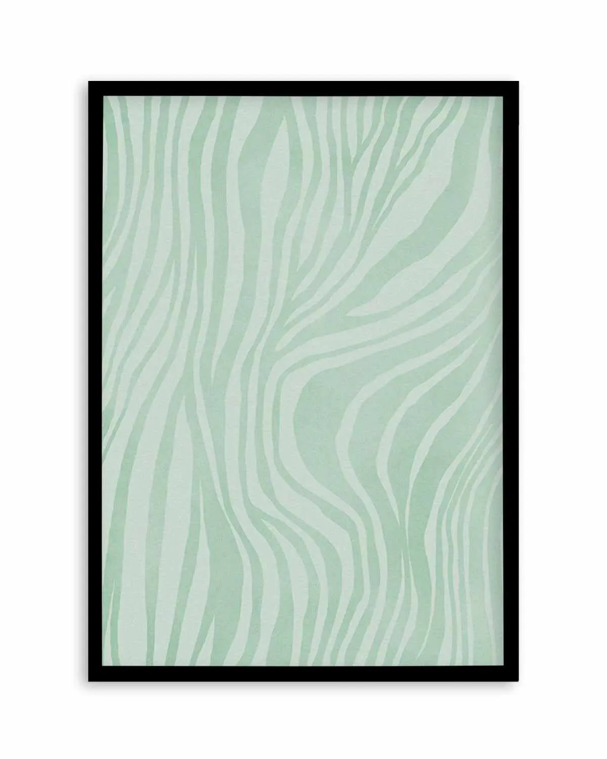 Abstract Green Lines Art Print