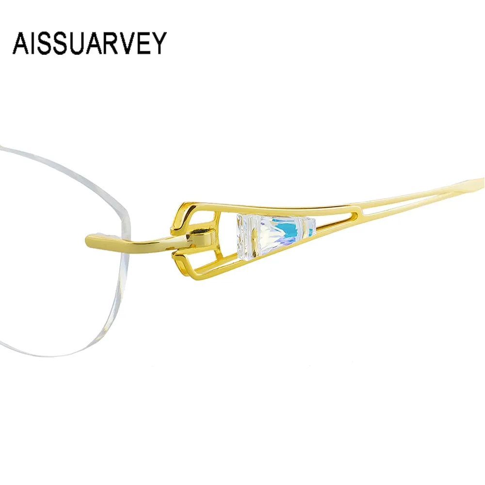 Aissuarvey Women's Full Rim Cat Eye Titanium Eyeglasses As10061