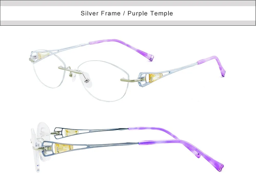 Aissuarvey Women's Full Rim Cat Eye Titanium Eyeglasses As10061