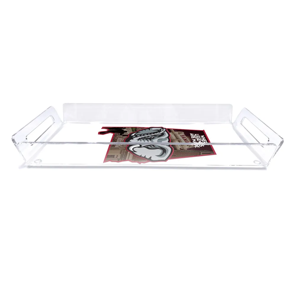 Alabama Crimson Tide - State of Alabama Where Legends Are Made Decorative Serving Tray