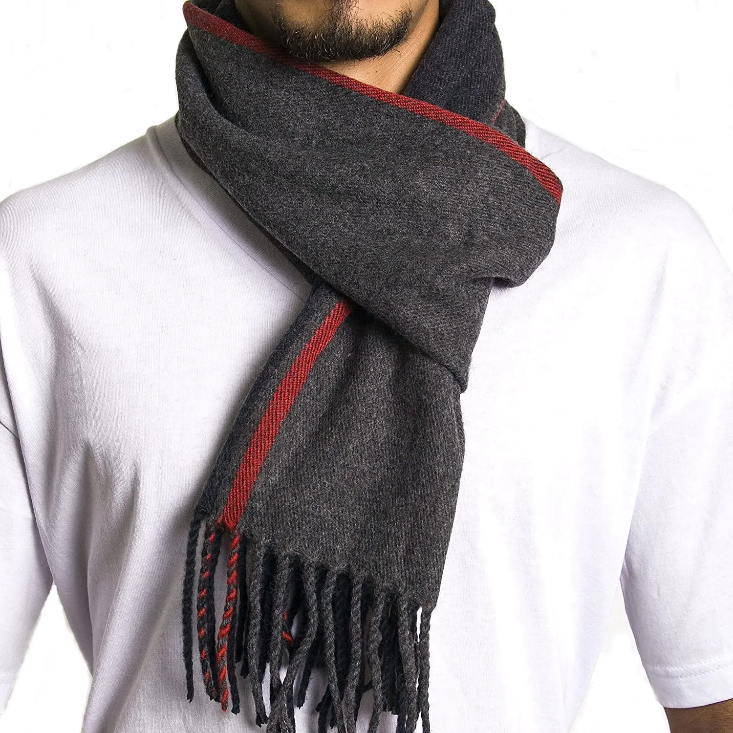 Alpine Swiss Mens Plaid Scarf Soft Winter Scarves Unisex