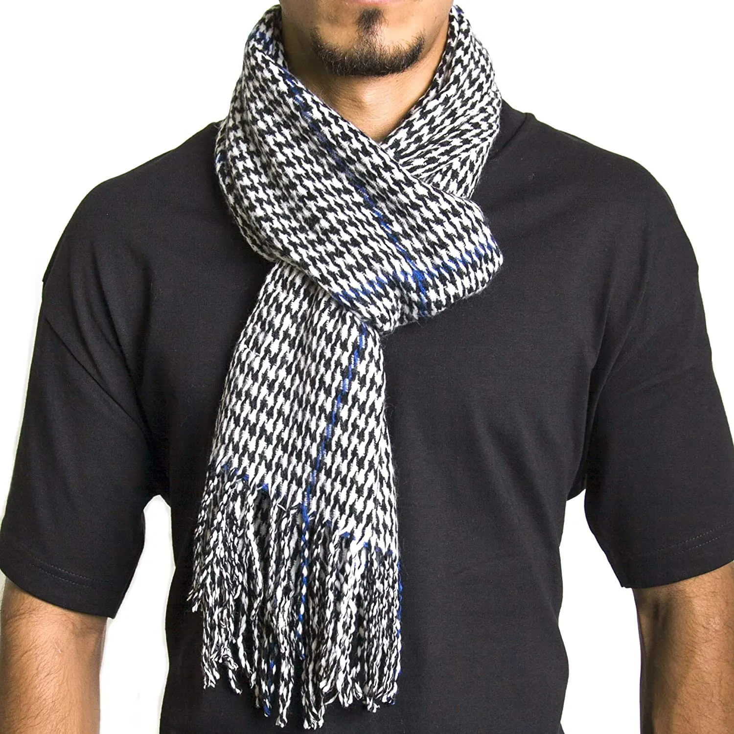 Alpine Swiss Mens Plaid Scarf Soft Winter Scarves Unisex