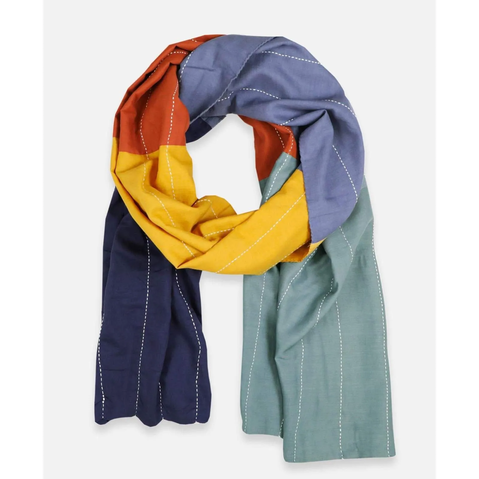 Anchal Scarf: Rainbow Colorblock