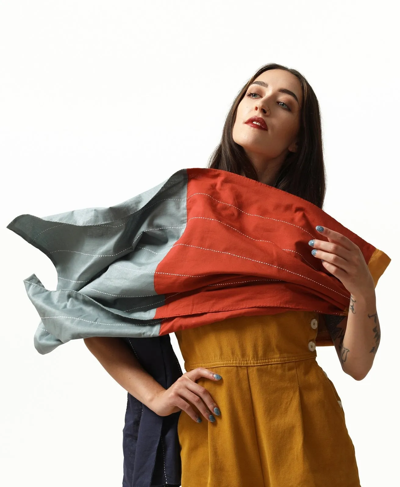 Anchal Scarf: Rainbow Colorblock