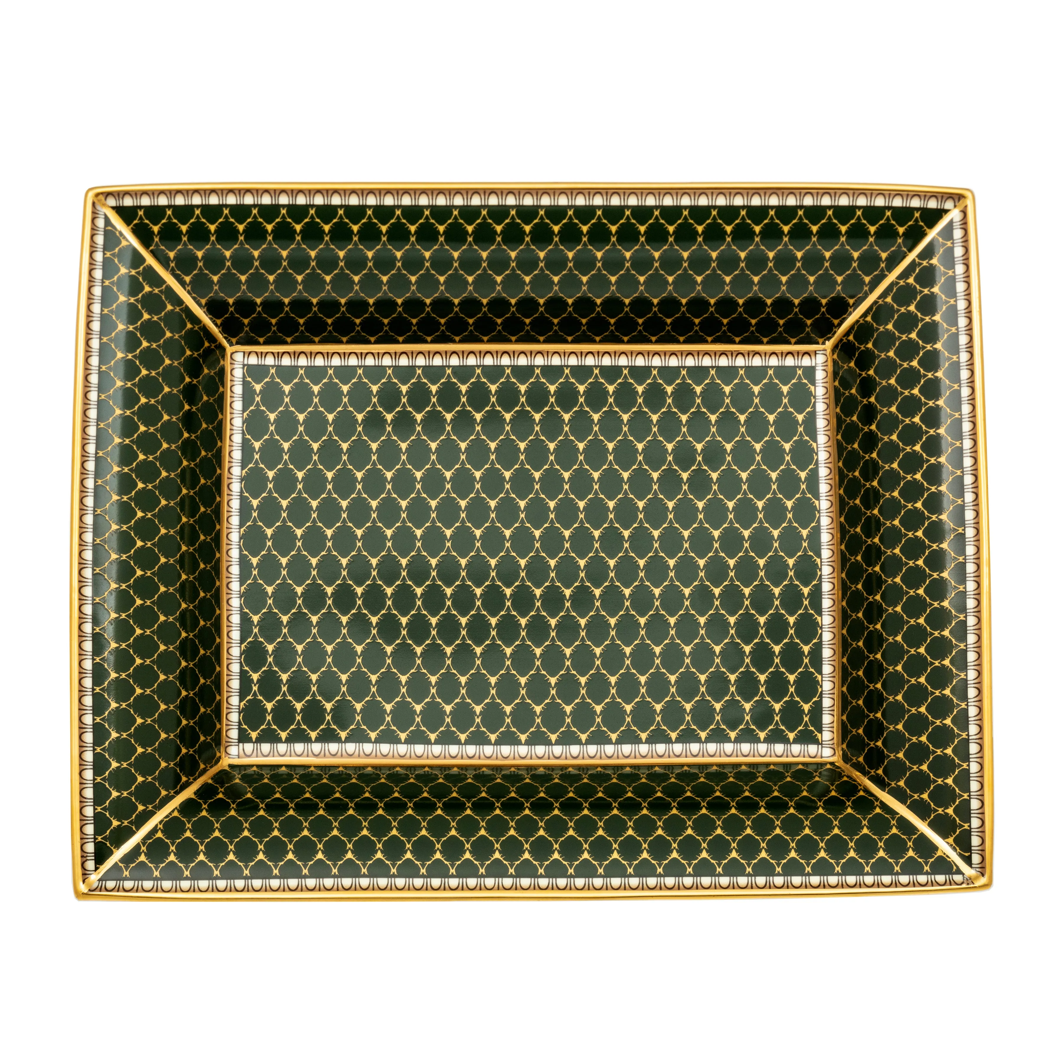 Antler Trellis Green Trinket Tray