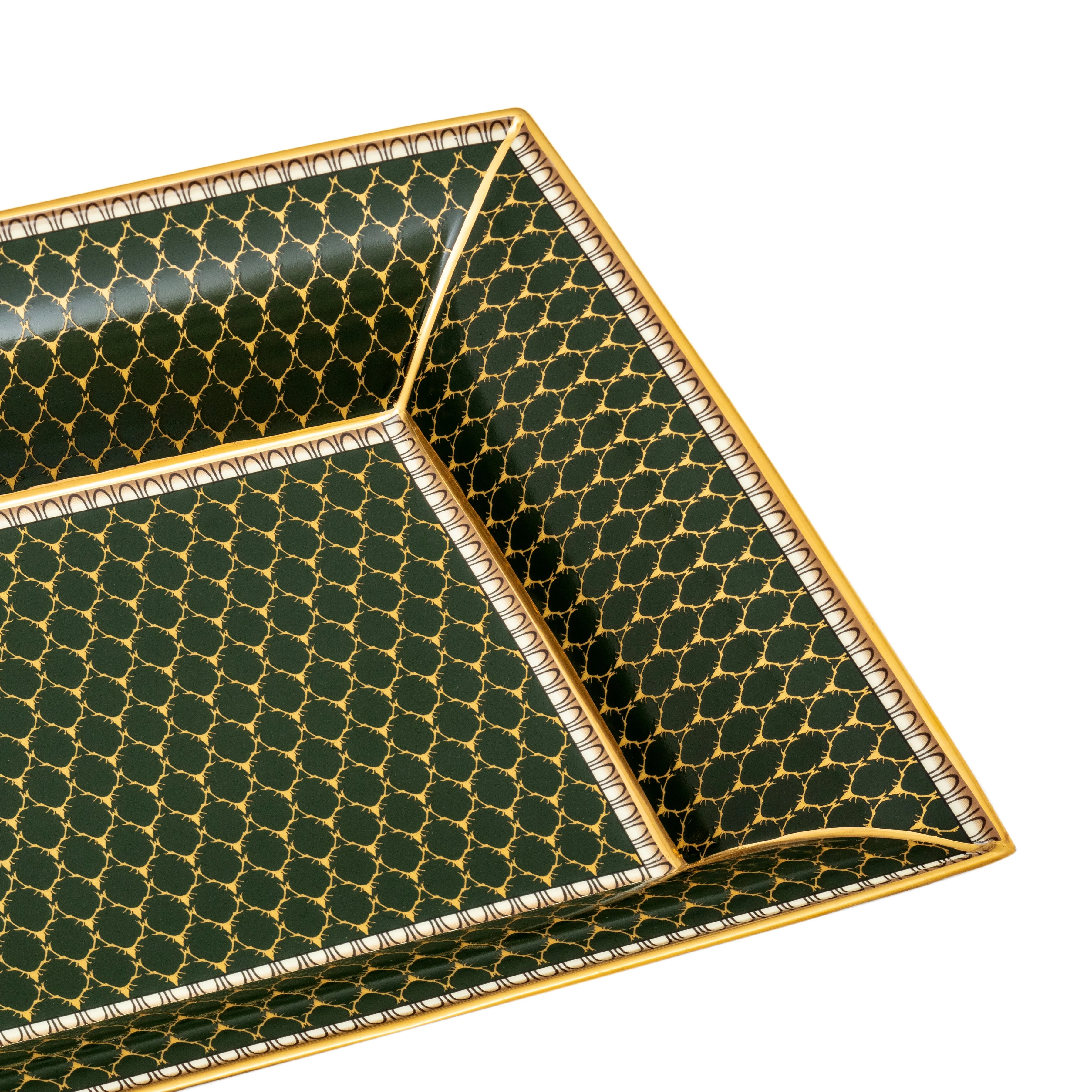 Antler Trellis Green Trinket Tray