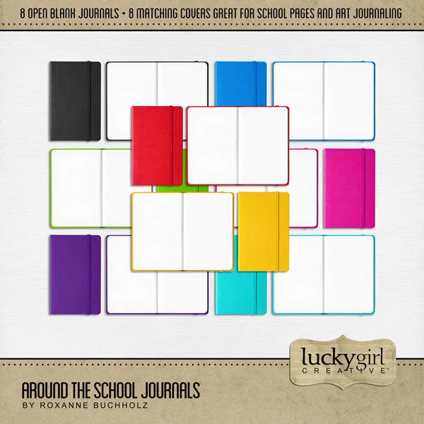 Around the School Journals Digital Scrapbook Kit