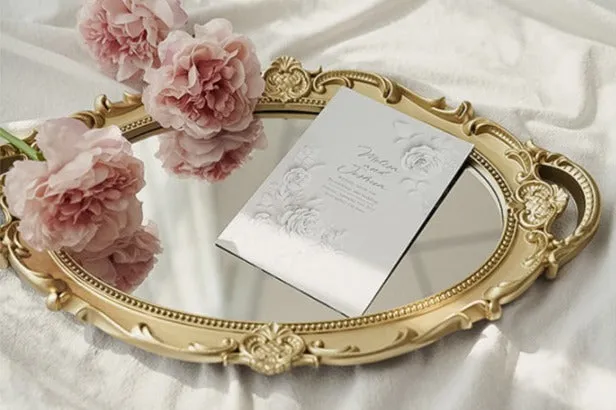 Baroque Vintage Mirror Tray