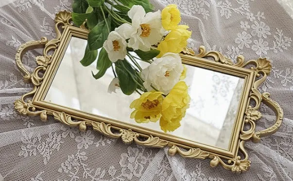 Baroque Vintage Mirror Tray