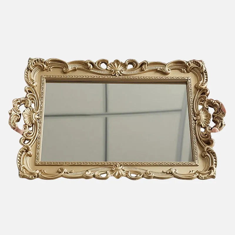 Baroque Vintage Mirror Tray