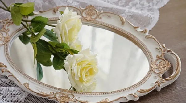 Baroque Vintage Mirror Tray