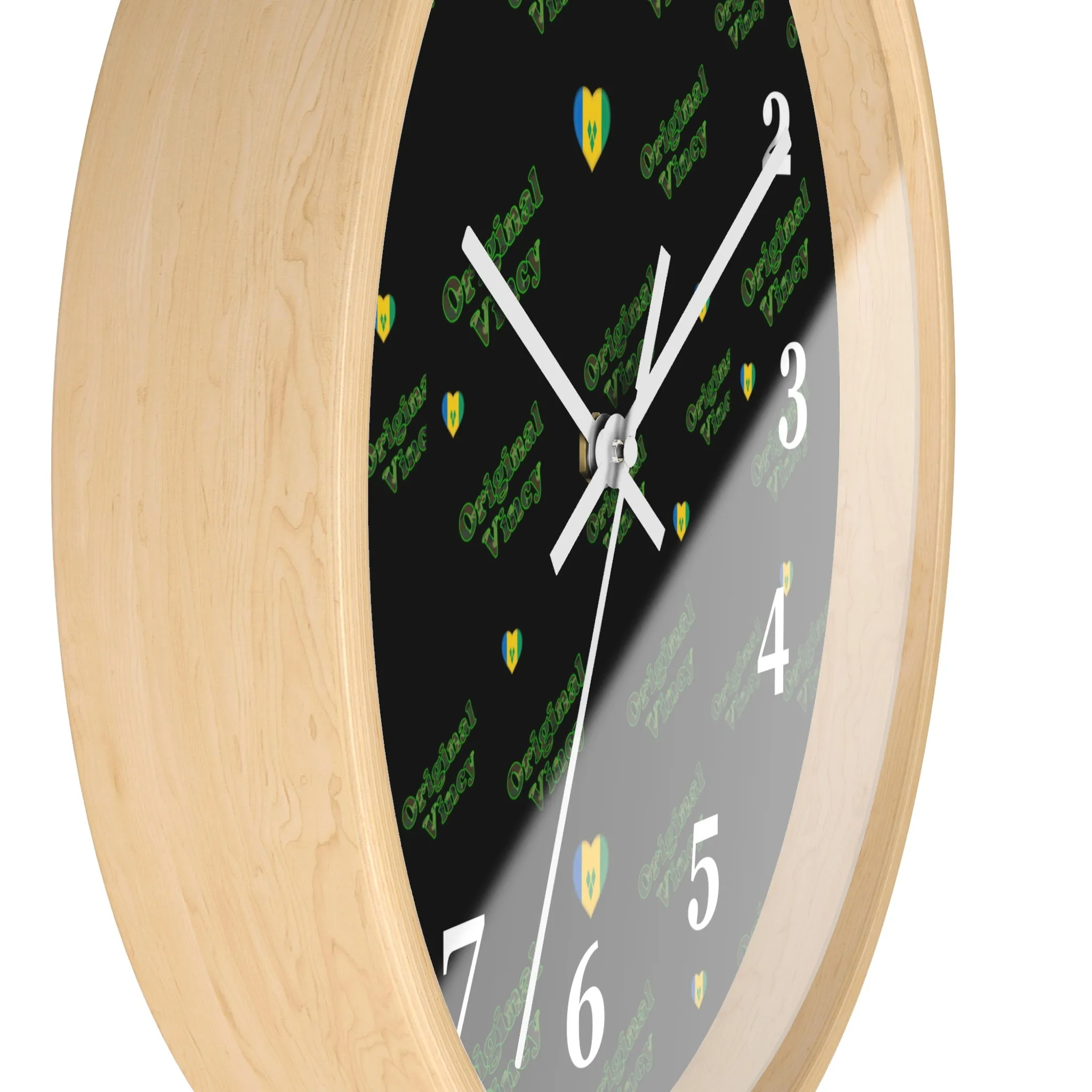 Black Original Vincy St. Vincent and the Grenadines Wall Clock