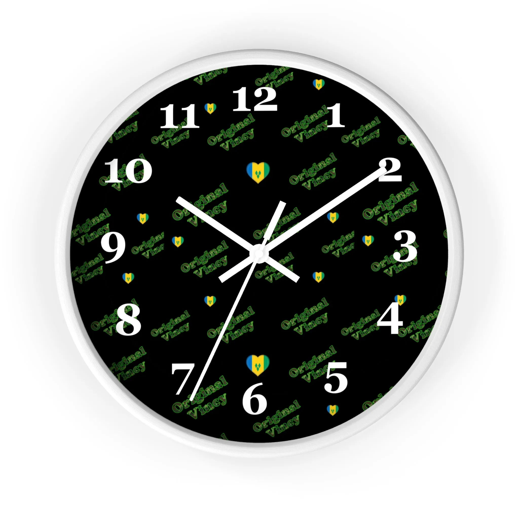 Black Original Vincy St. Vincent and the Grenadines Wall Clock