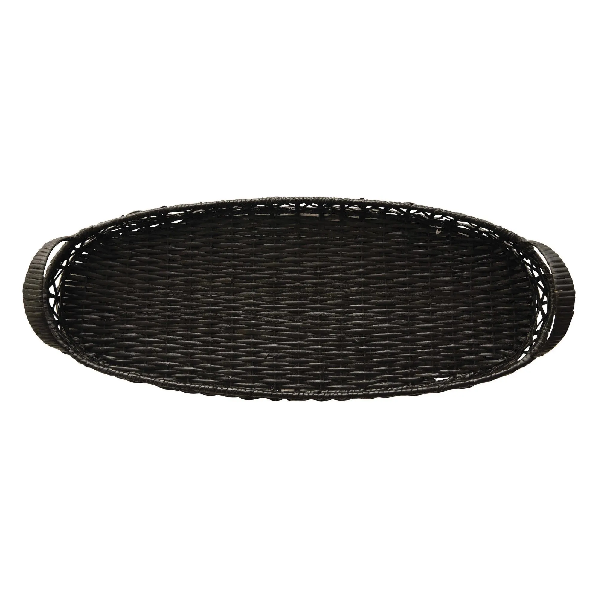 Black Rattan Tray