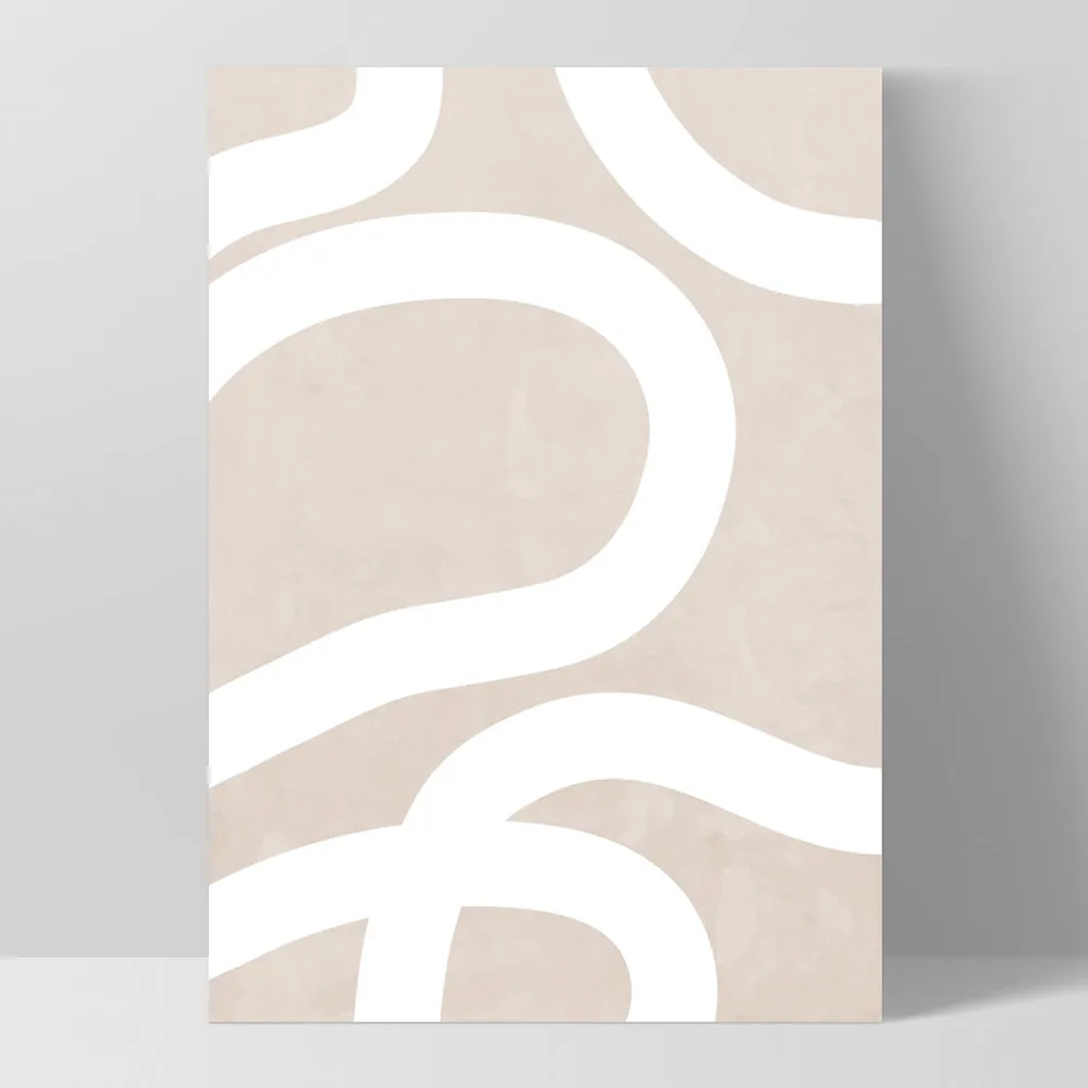 Boho Abstracts | White Lines III - Art Print