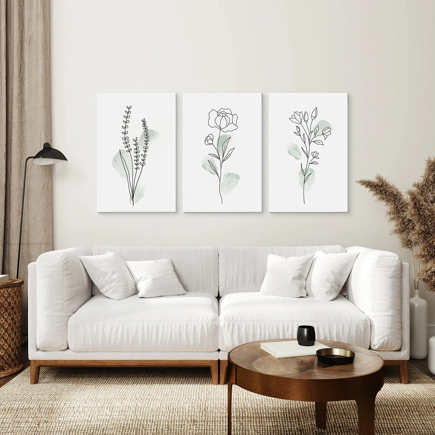 Boho Botanical Art Prints | Set of 3 Green Leaves