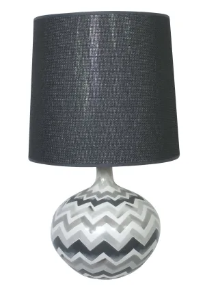 Bolero Hand Painted Lamp Grey