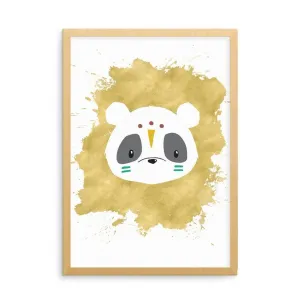 Born Lucky - Gold Panda Art Print