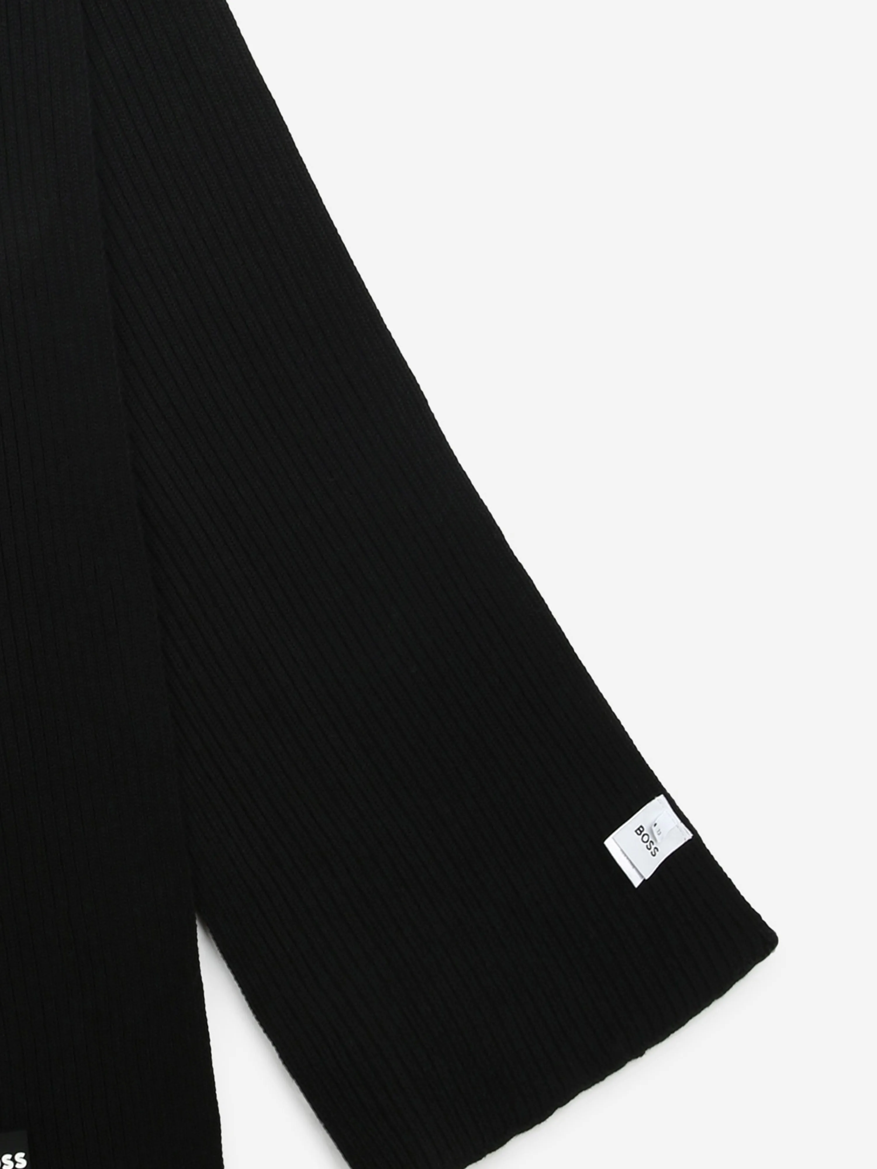 BOSS Boys Logo Scarf in Black