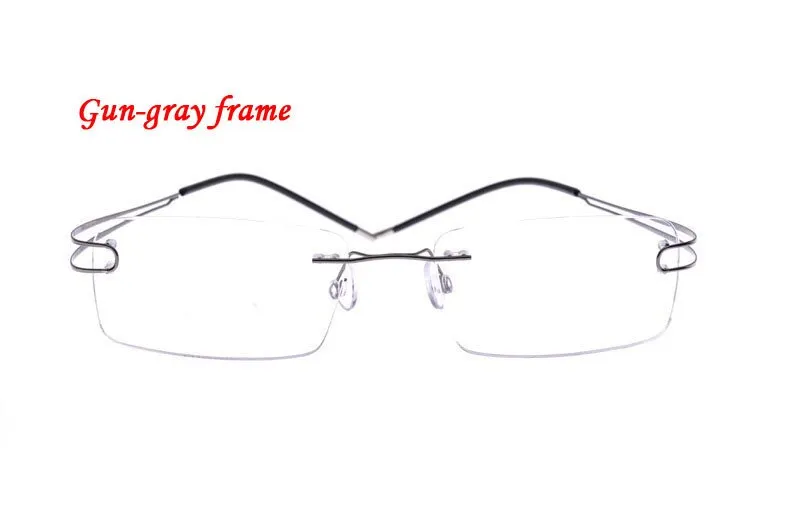 Brightzone Unisex Rimless Square Titanium Eyeglasses 4022