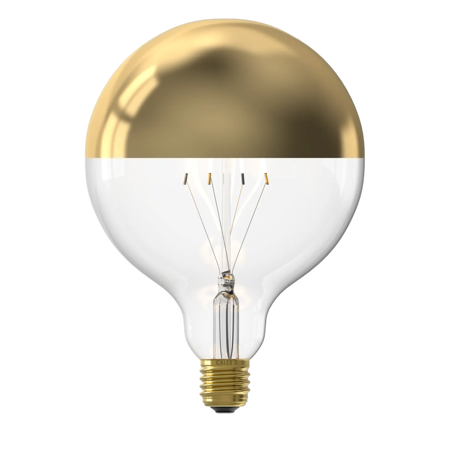 Calex Top Mirror Filament LED Lamp - E27 - G95 - Gold - 4W - Dimmable