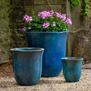 Campania International Campana Planter in Mediterranean set of 3