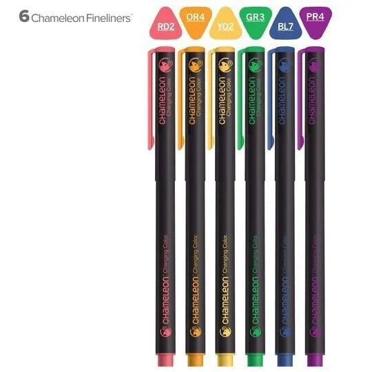 Chameleon Fineliners 6 pack Primary Colors