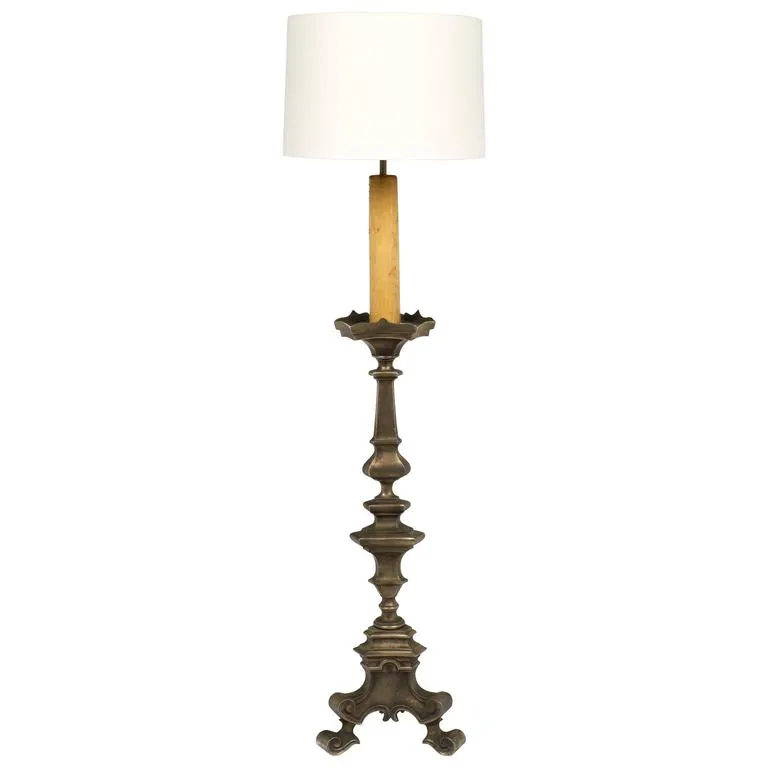 Circa 1950, Brass Spanish Floor Lamp