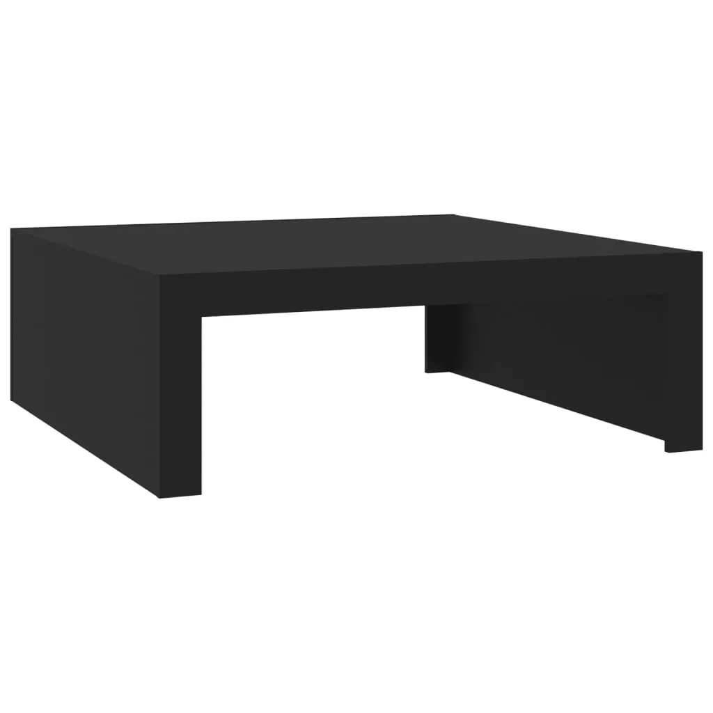 Coffee Table Black 100x100x35 cm Engineered Wood