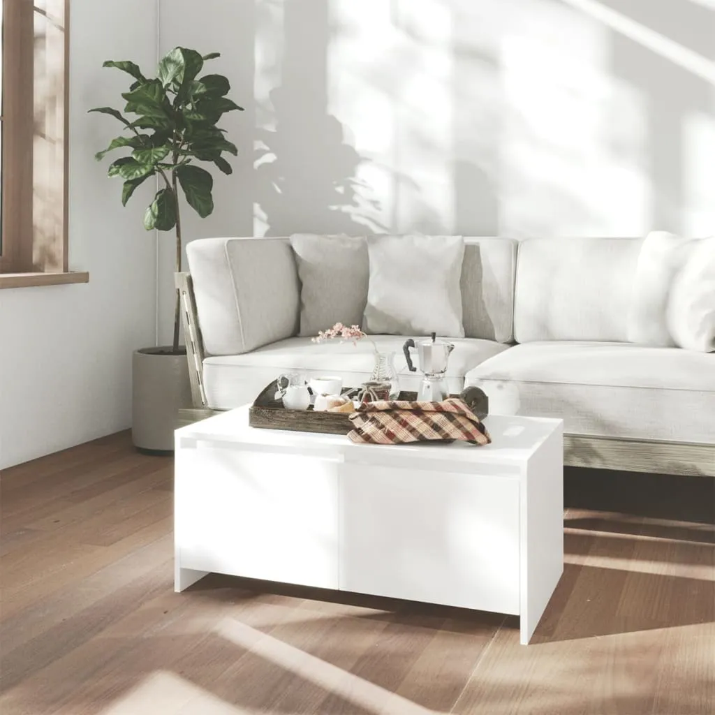 Coffee Table White 90x50x41.5 cm Chipboard