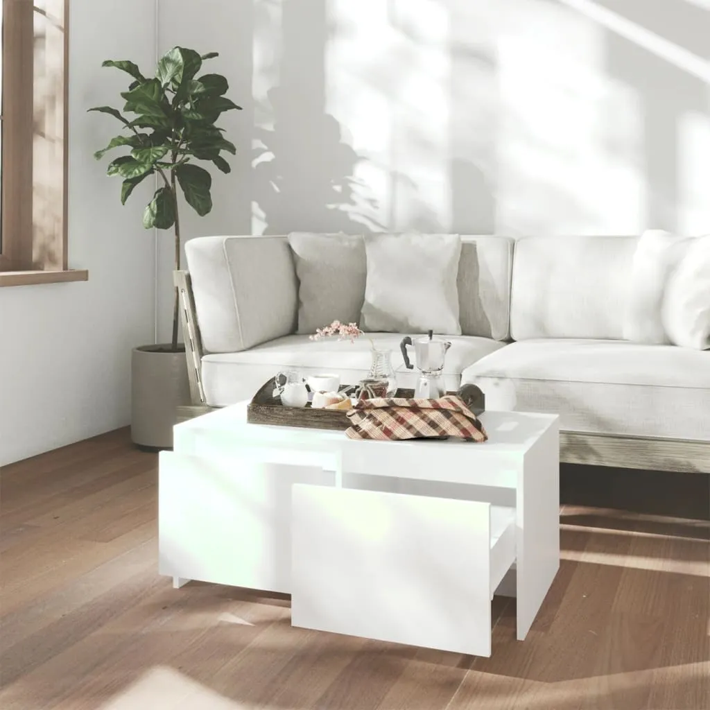 Coffee Table White 90x50x41.5 cm Chipboard