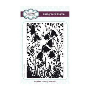 Creative Expressions 4"x 6" Pre-Cut Rubber Stamp - Dreamy Harebells