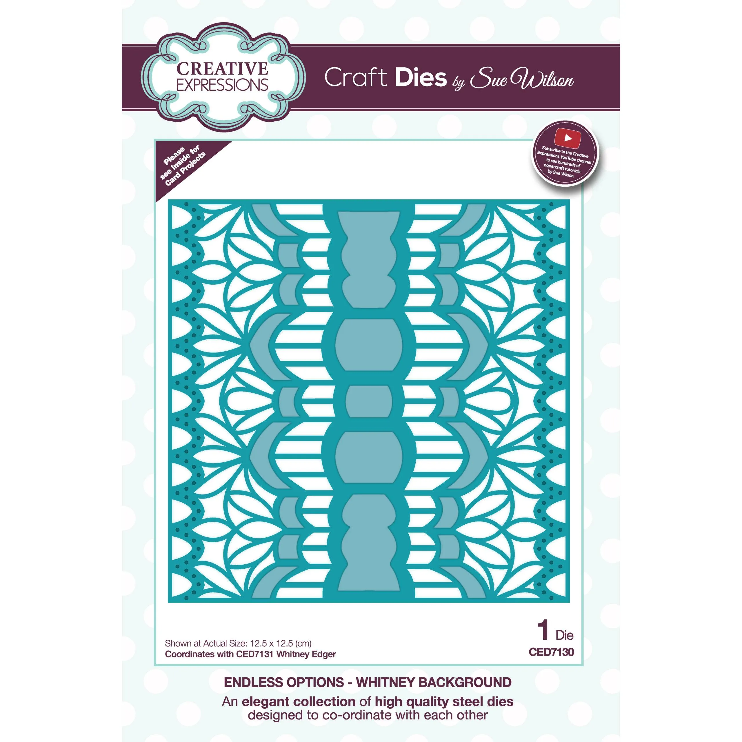 Creative Expressions Craft Dies By Sue Wilson - Background Endless Options - Whitney*