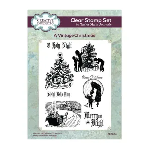 Creative Expressions Taylor Made Journals Clear Stamp 6"x 8" - A Vintage Christmas