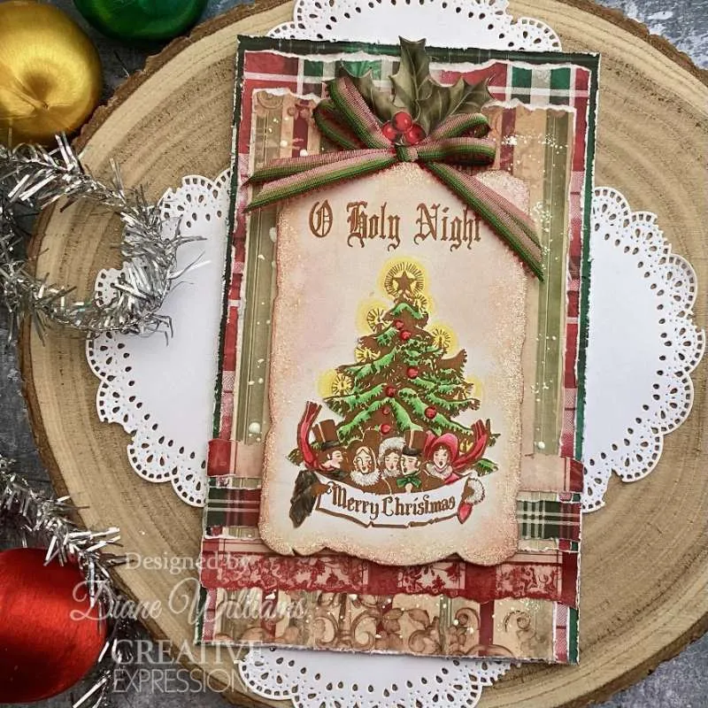 Creative Expressions Taylor Made Journals Clear Stamp 6"x 8" - A Vintage Christmas