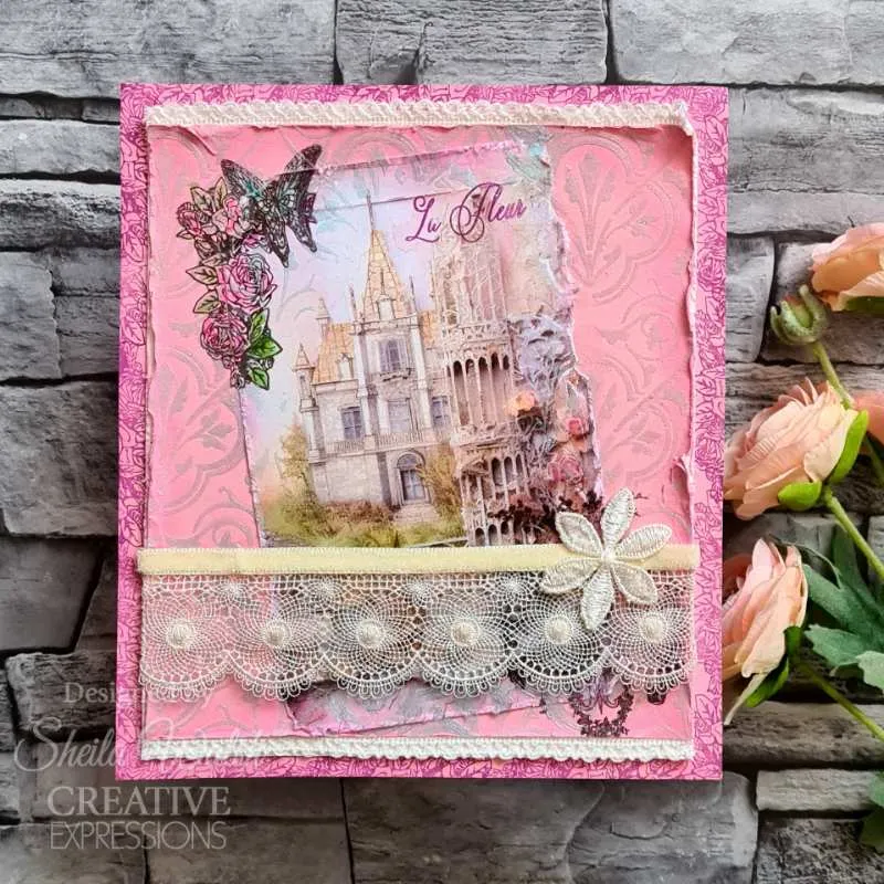 Creative Expressions Taylor Made Journals Clear Stamps 6"x 8" - Chateau Garden