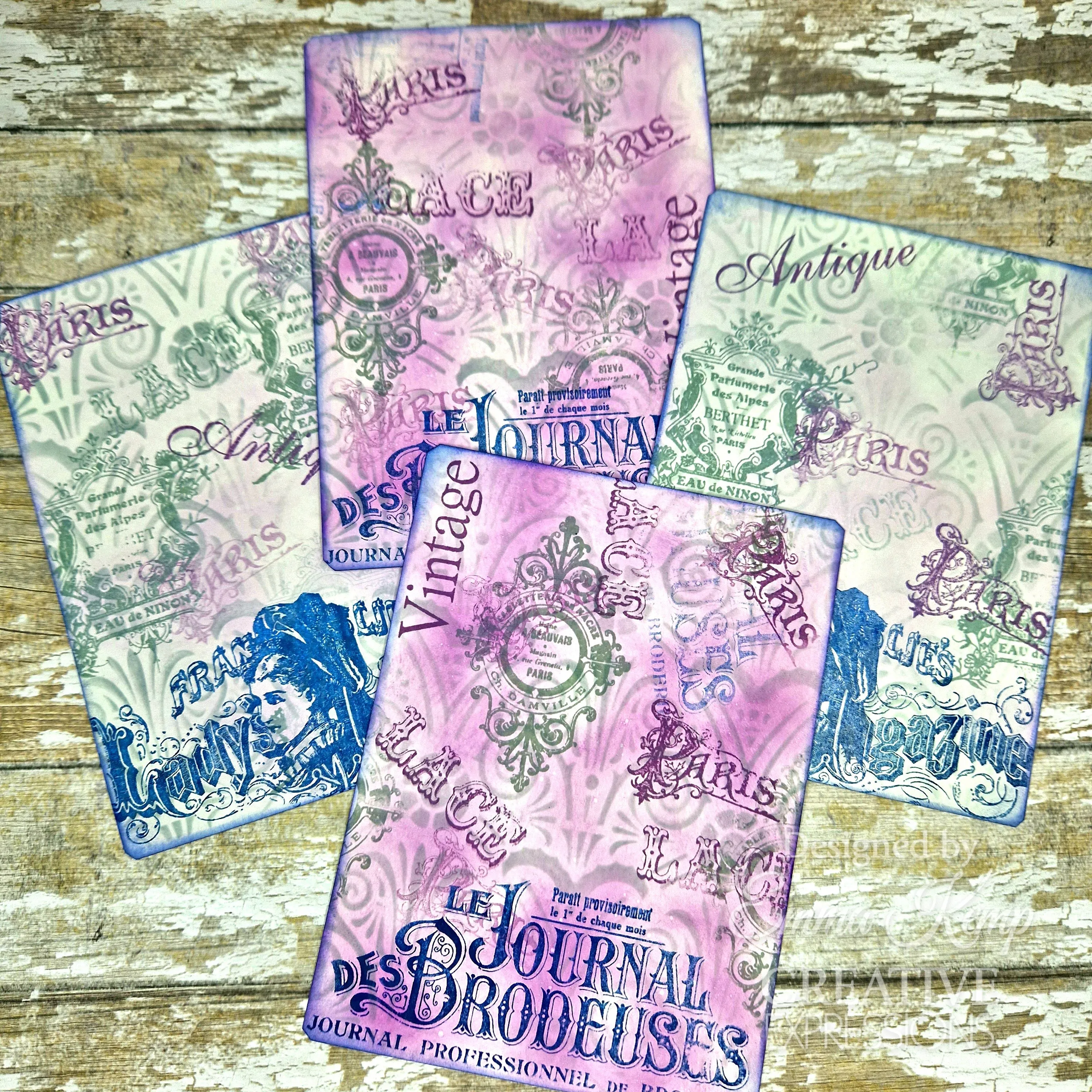 Creative Expressions Taylor Made Journals Mode De La Paris 6 in x 8 in Clear Stamp Set