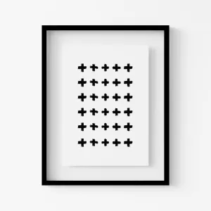 Cross Pattern Geometric Abstract Art