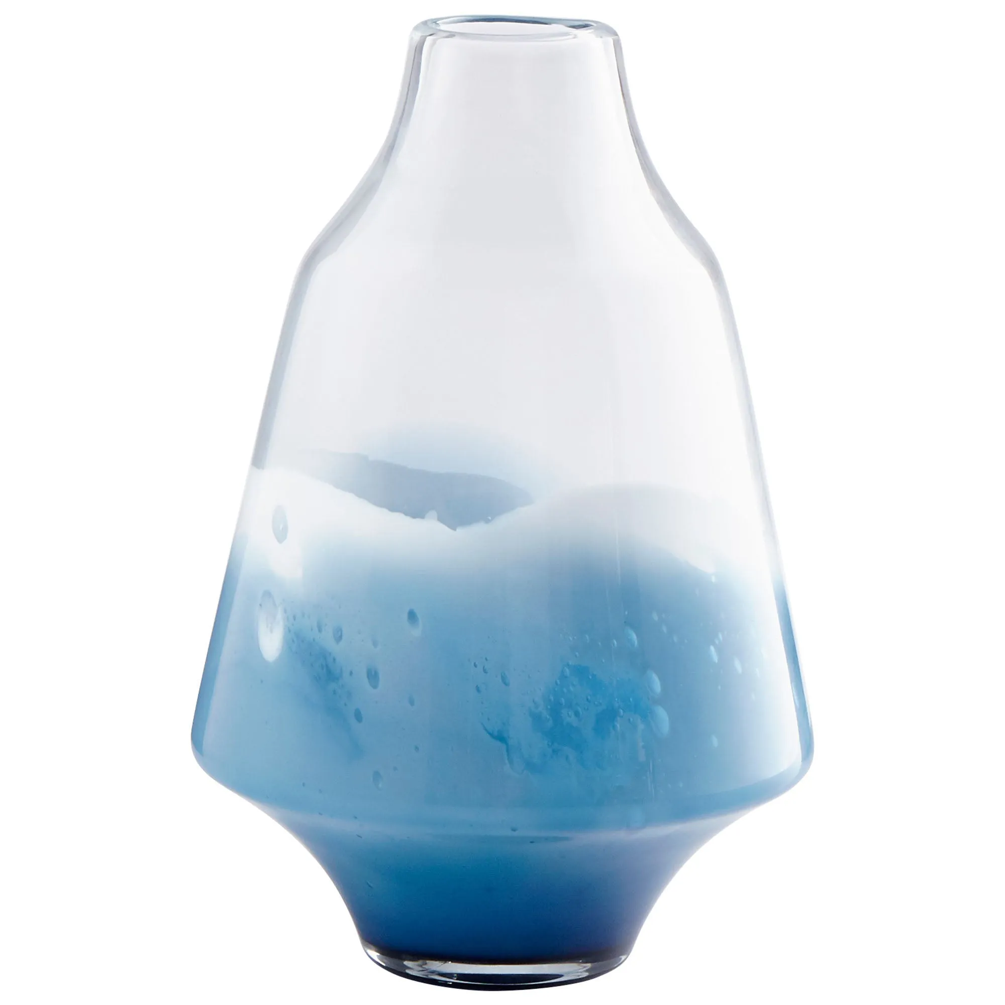 Cyan Design 09167 Water Dance Vase - Clear And Cobalt - Large