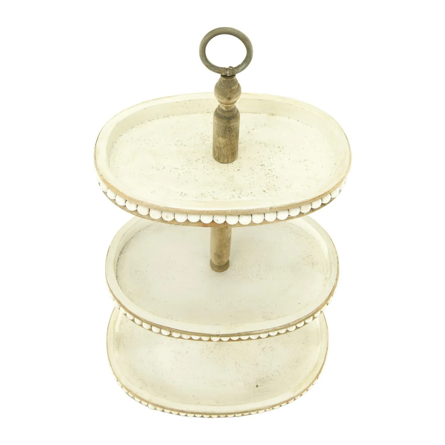 Decorative 3-Tier Tray with Handle