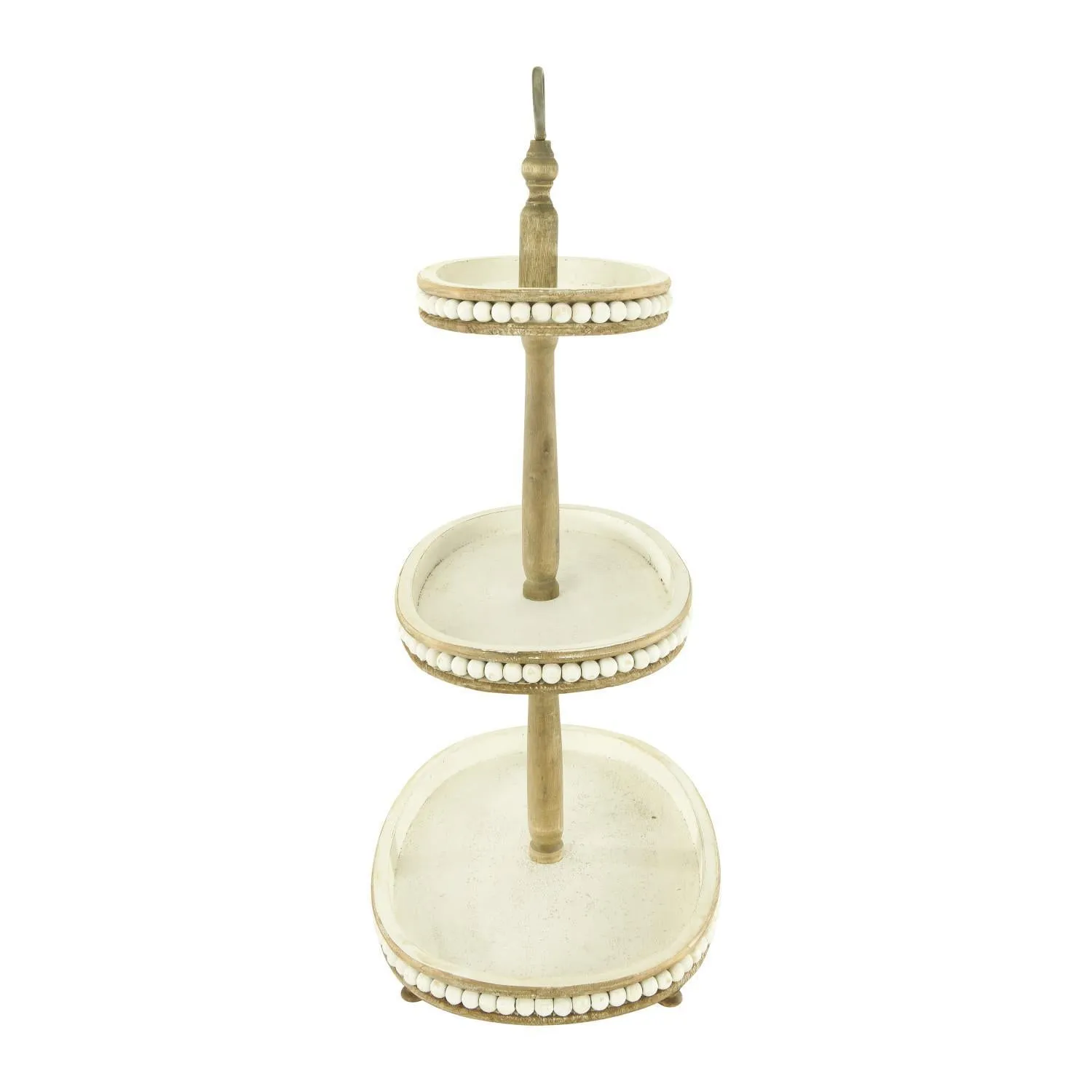 Decorative 3-Tier Tray with Handle