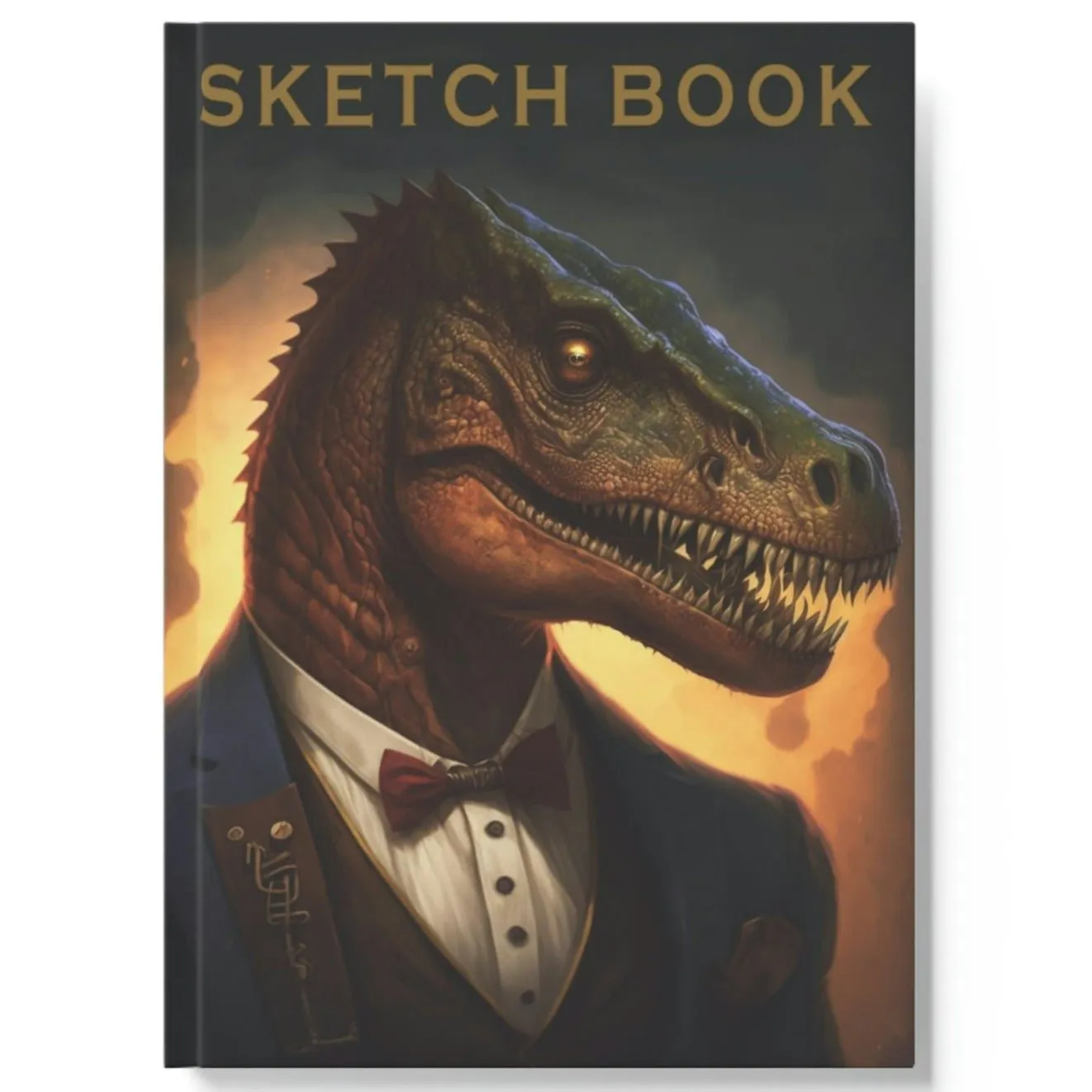 Dinosaur Sketch Book - Hat - Hard Backed Journal