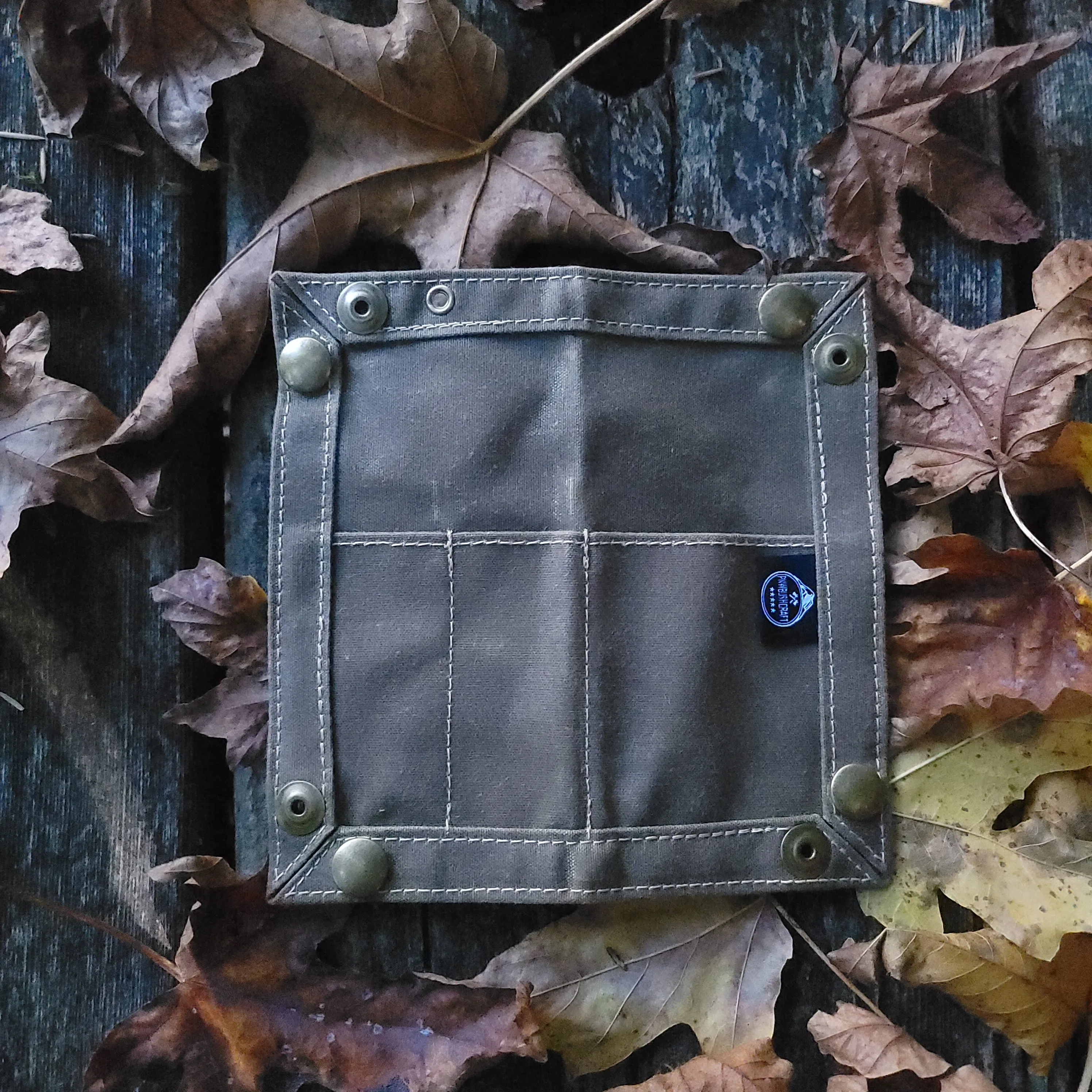 EDC Waxed Canvas Travel Tray for your Gear and EDC 3.0 Deeper Pocket *New Size*